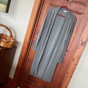 Gray Long Open Cardigan or robe